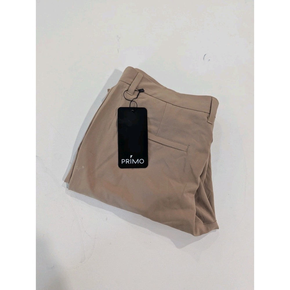 PRIMO NWT Golf Joggers Mens 33 Short  Performance Stretch Pants Khaki Tapered